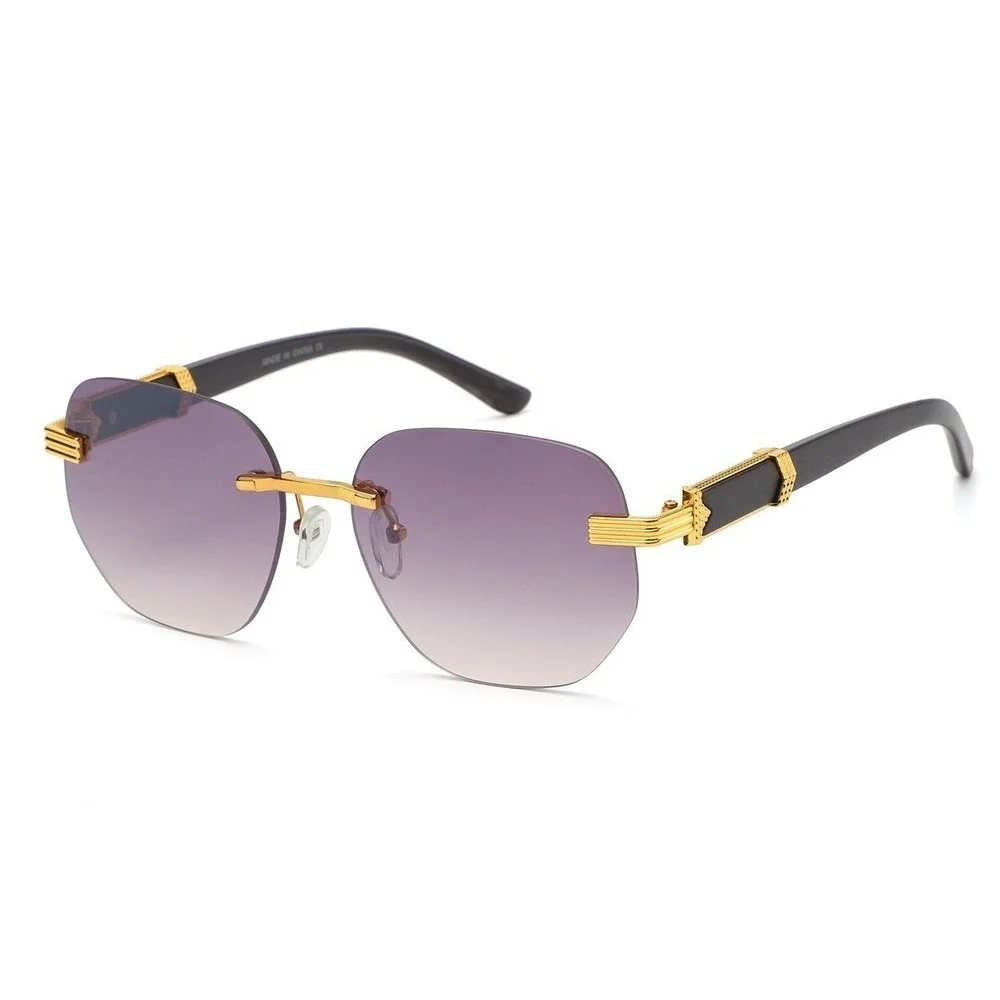 Rimless Sunglasses Men Fashion Designer Hip‎ Hop Shades Vintage Driving Eyewear